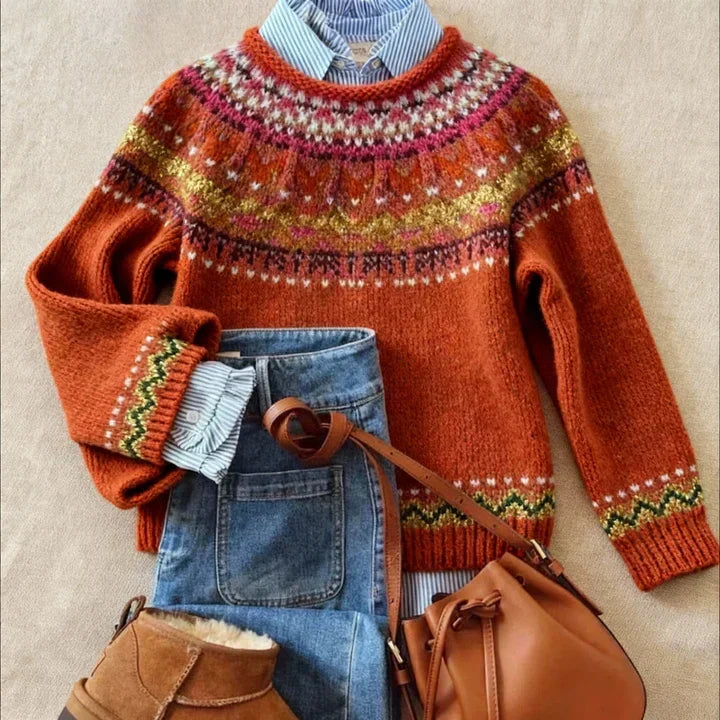 Simona - Schicker Vintage-Strickpullover