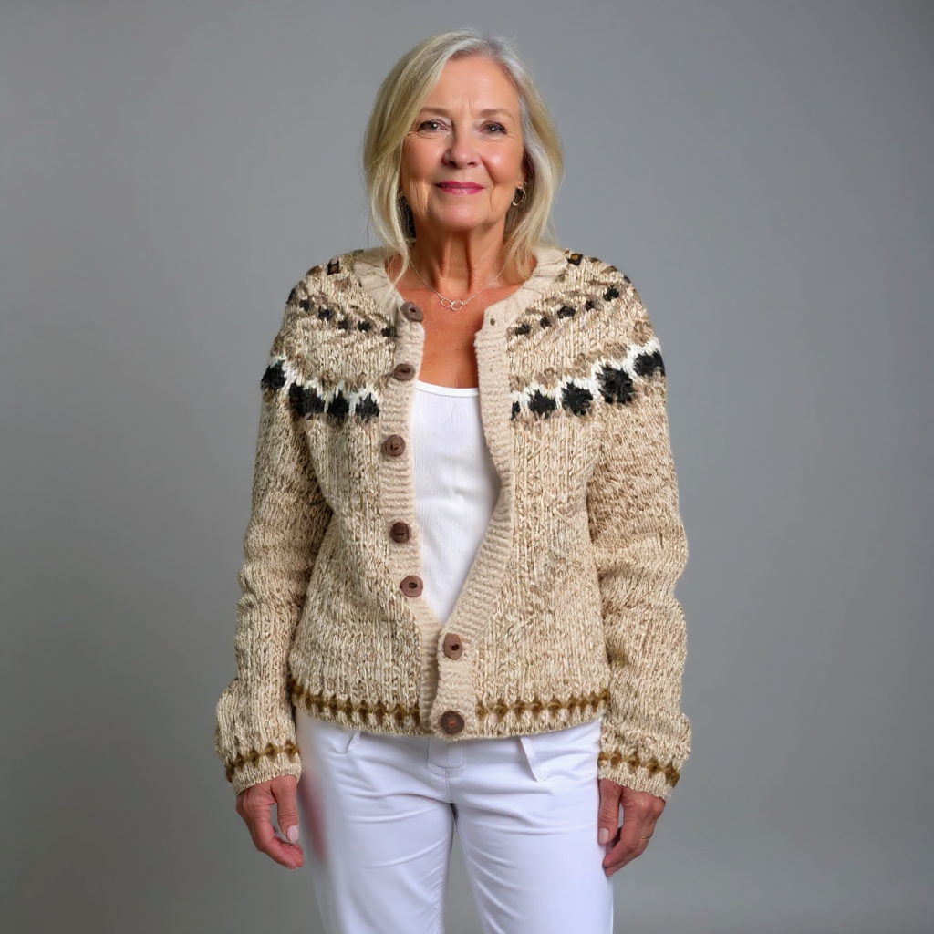 Kaja - Folk-Strickjacke