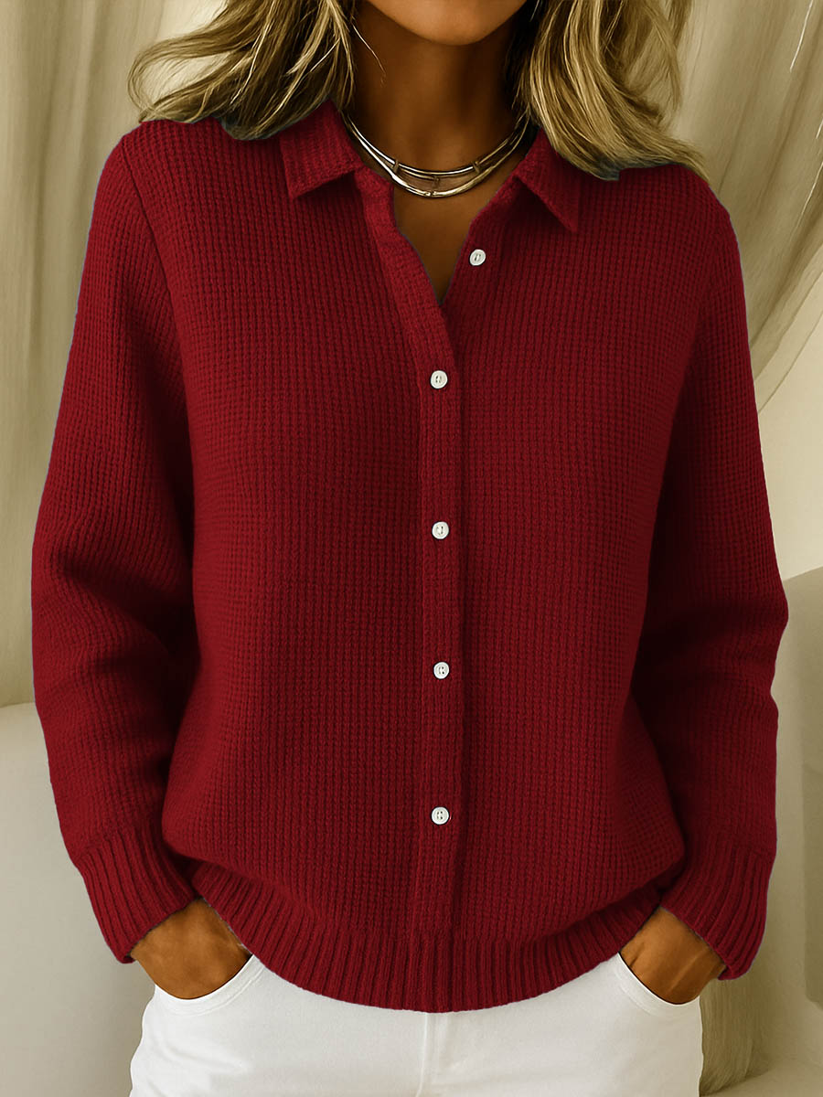 Simone - Elegante Strickjacke in Rot