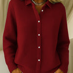Simone - Elegante Strickjacke in Rot