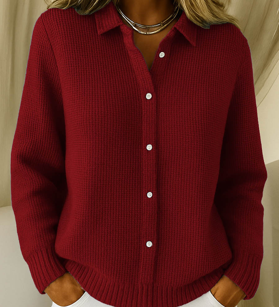 Simone - Elegante Strickjacke in Rot