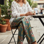 Petra - Boho-Hose mit hoher Taille und Print