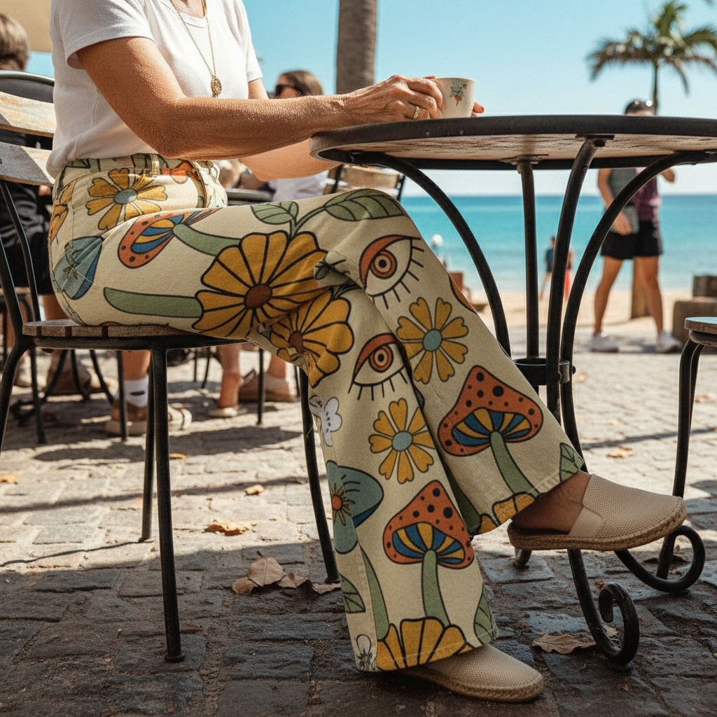 Heike - Weite Hose im Boho-Stil
