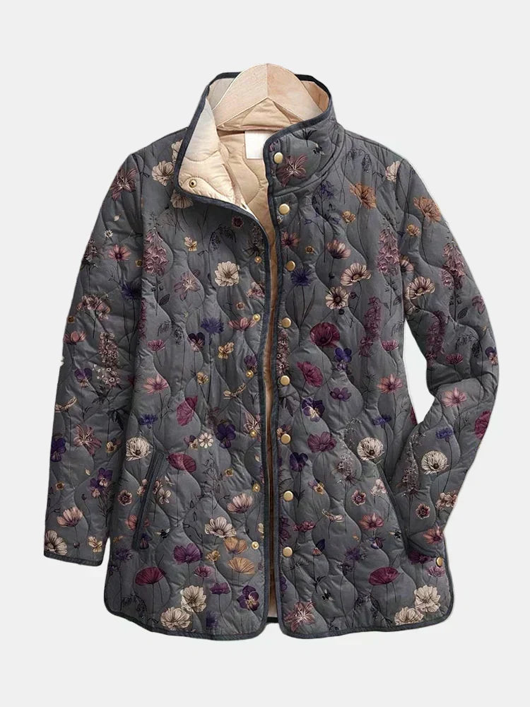Fleurmont - Gesteppte Jacke mit Vintage-Blumendruck