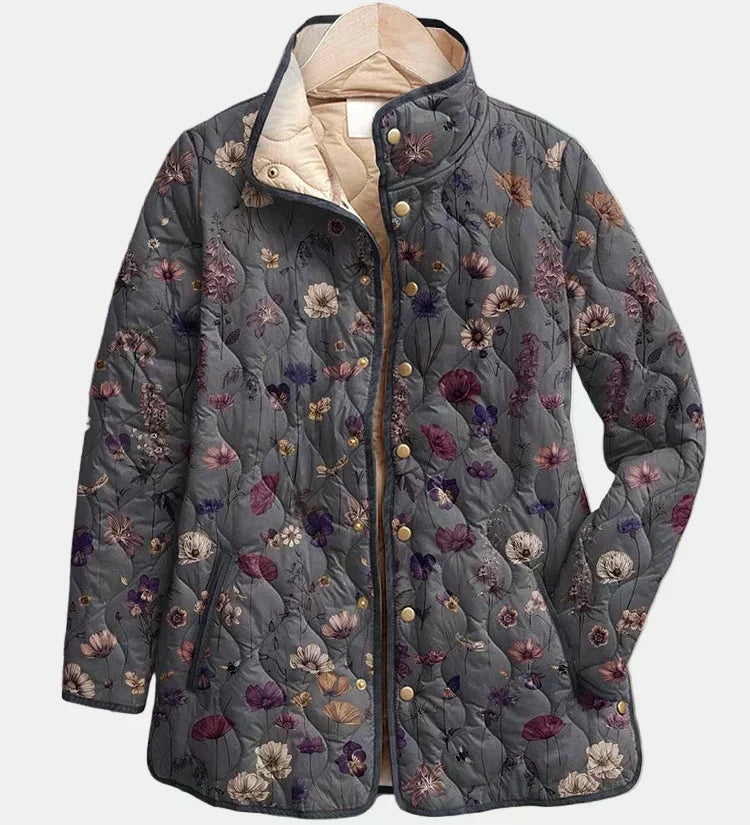 Fleurmont - Gesteppte Jacke mit Vintage-Blumendruck