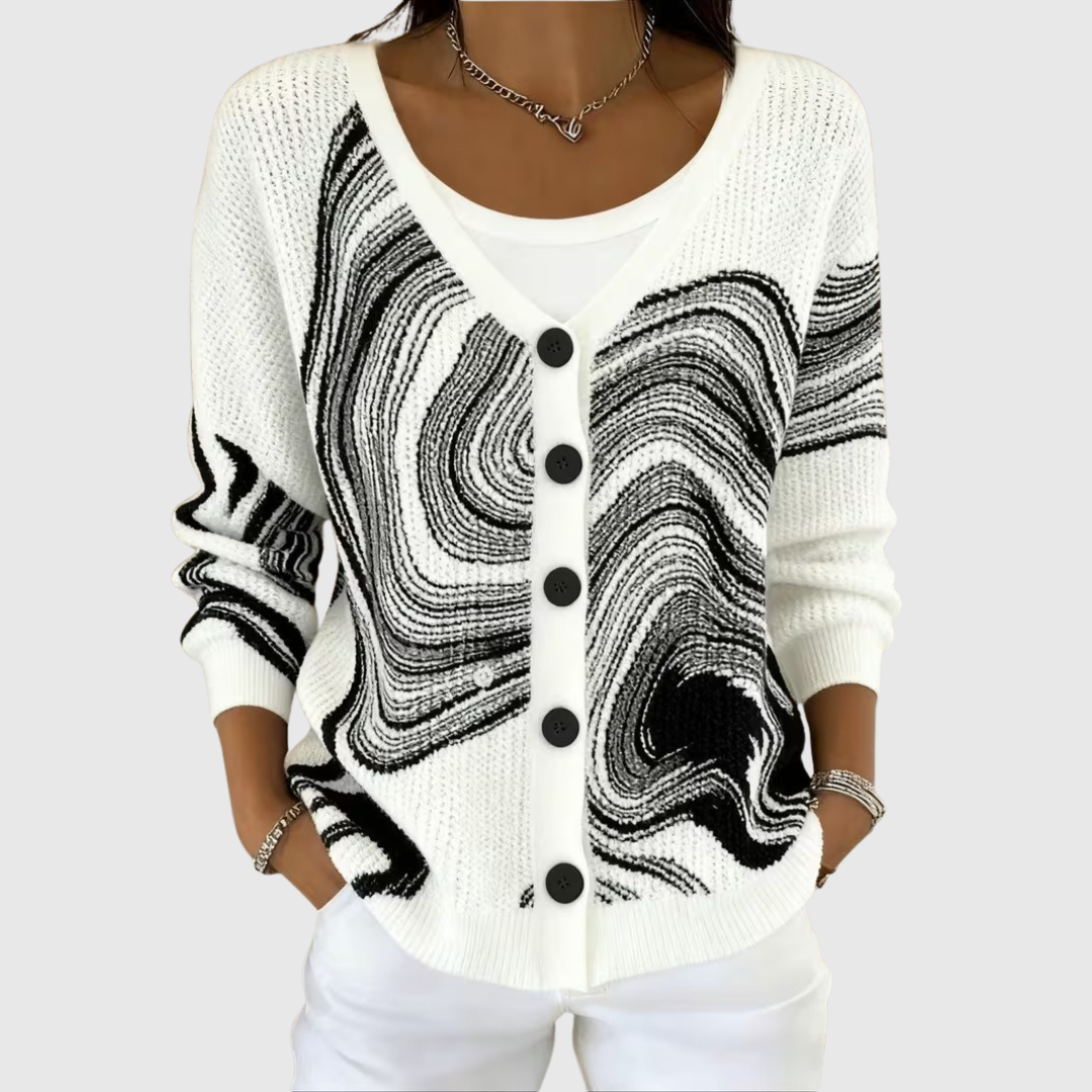 Nadine | Knopf-Strickjacke