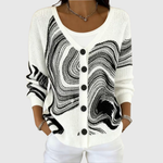 Nadine | Knopf-Strickjacke