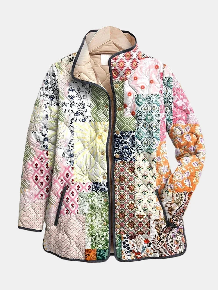 Patchette - Gesteppte Jacke mit Blumendruck