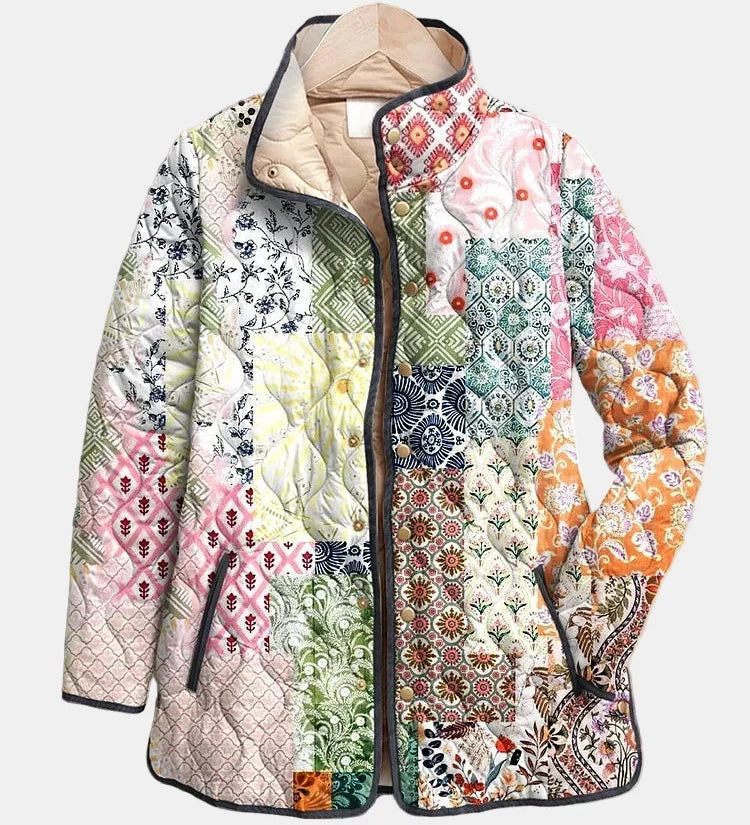 Patchette - Gesteppte Jacke mit Blumendruck