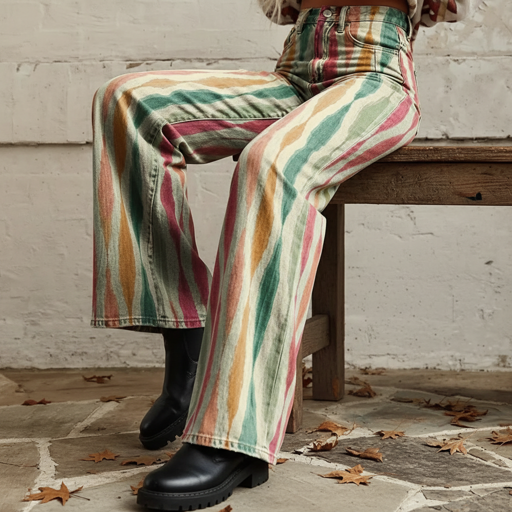 Yvonne - Fließende weite Boho-Hose