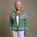 Lila - Fair-Isle-Strickjacke
