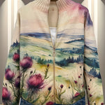 Liana - Cardigan mit Aquarell-Motiv