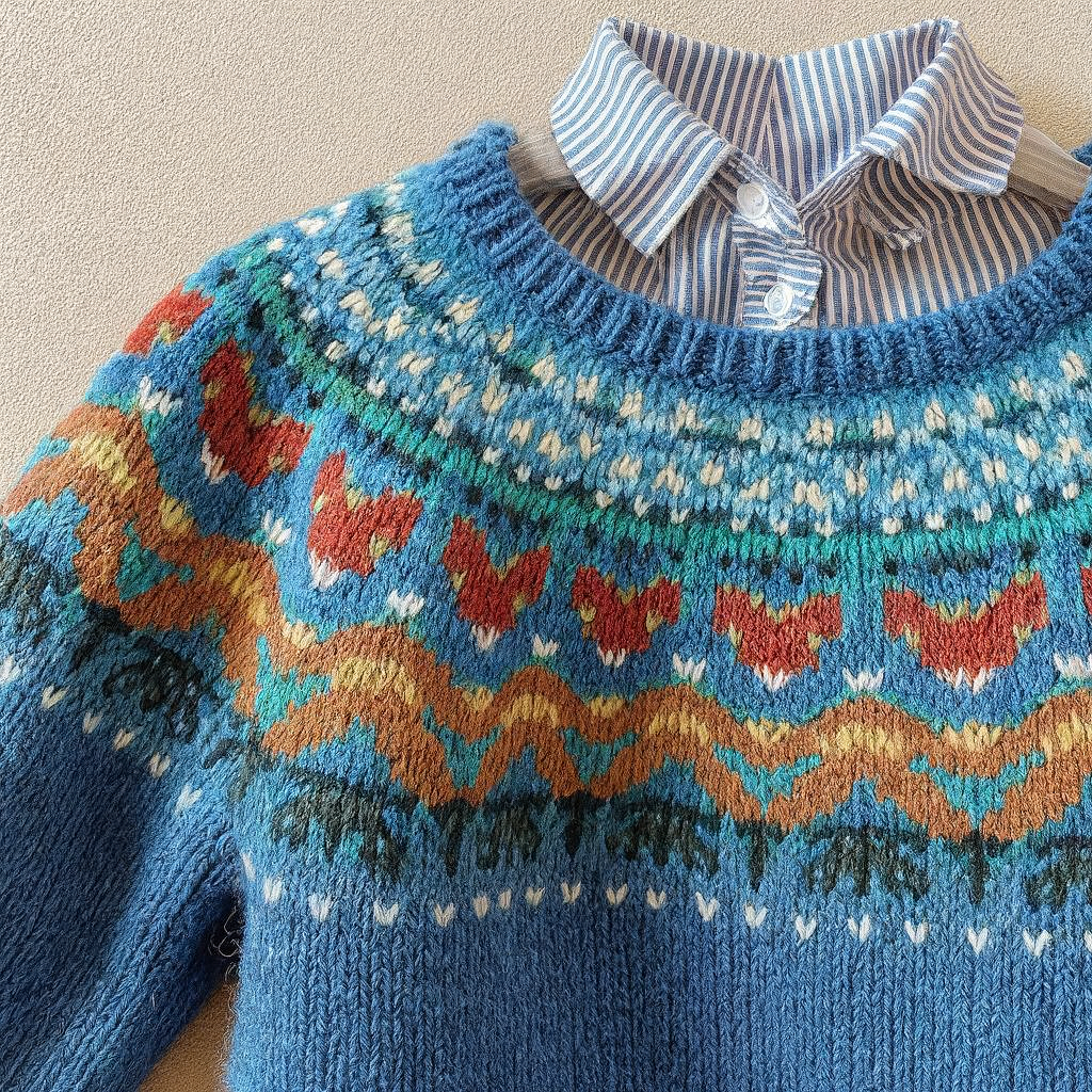 Velvo - Klassischer Vintage-Strickpullover