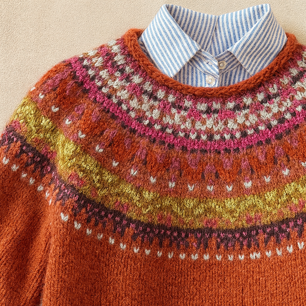 Simona - Schicker Vintage-Strickpullover