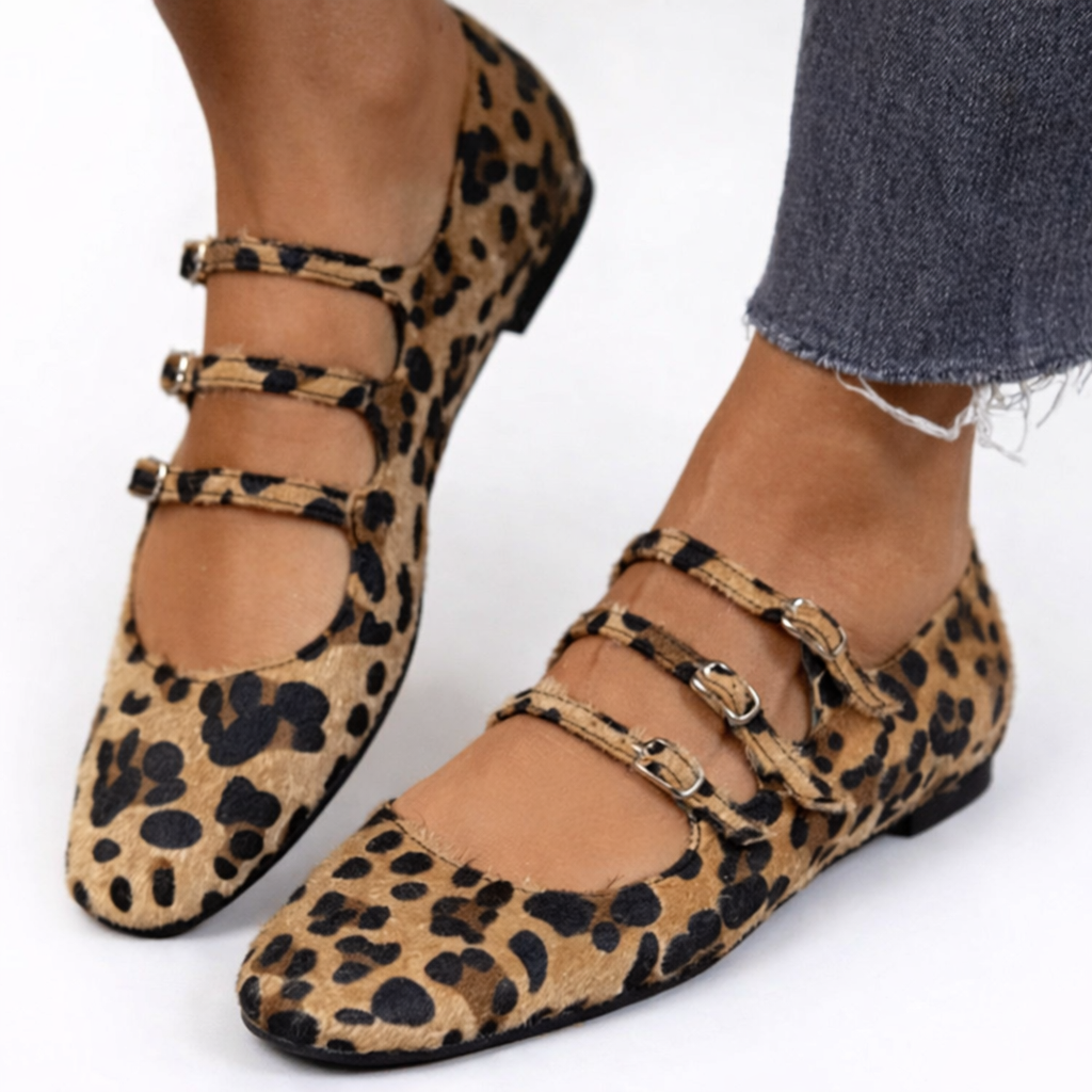 Beate - Mokassins im Animal-Look