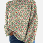 Marie - Bunter Blumen-Rollkragenpullover