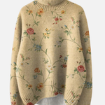 Hanna - Romantischer Blumen-Rollkragenpullover
