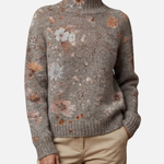 Theresa - Zarter Blumen-Rollkragenpullover