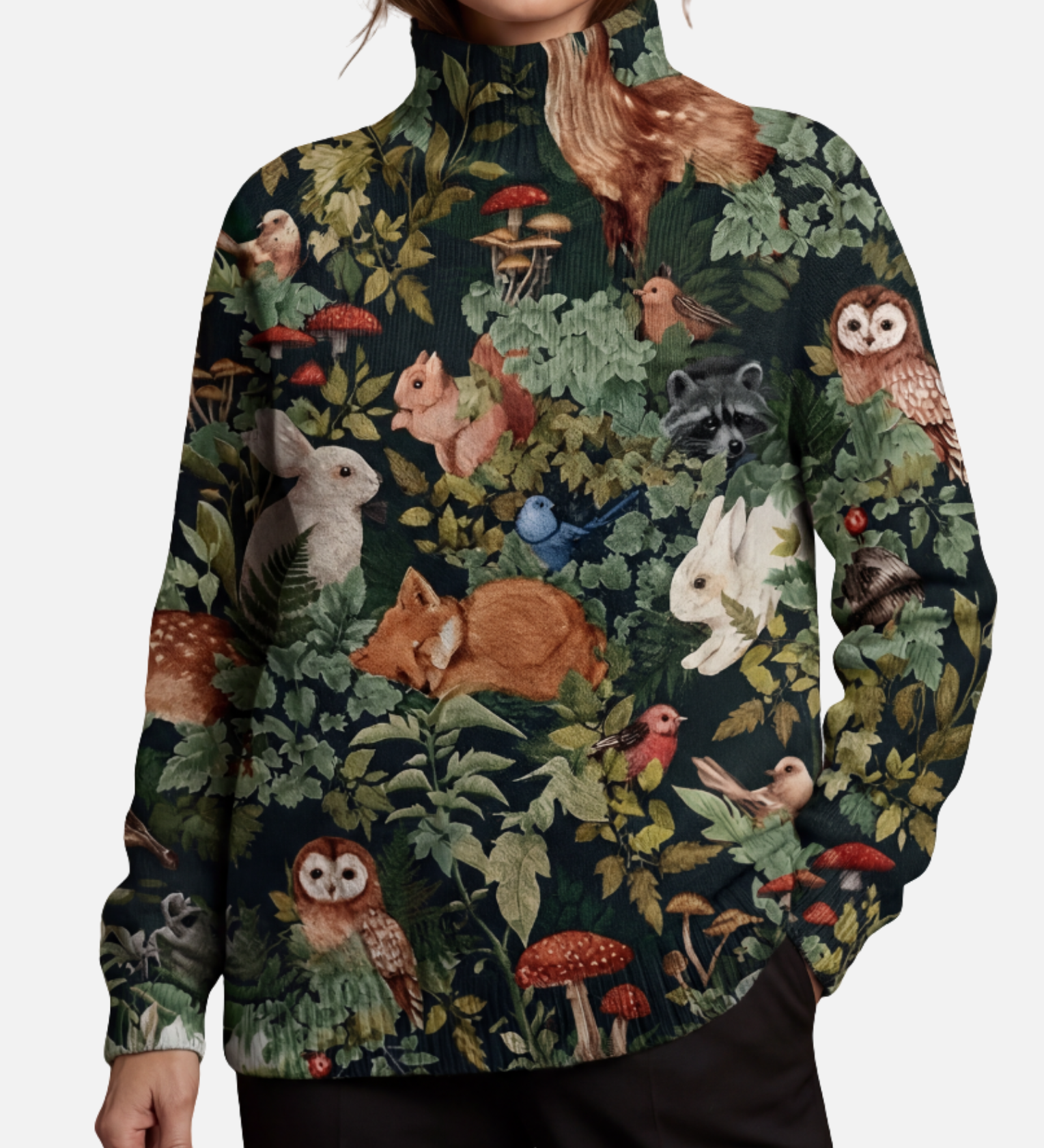 Luisa - Nachtwald-Rollkragenpullover