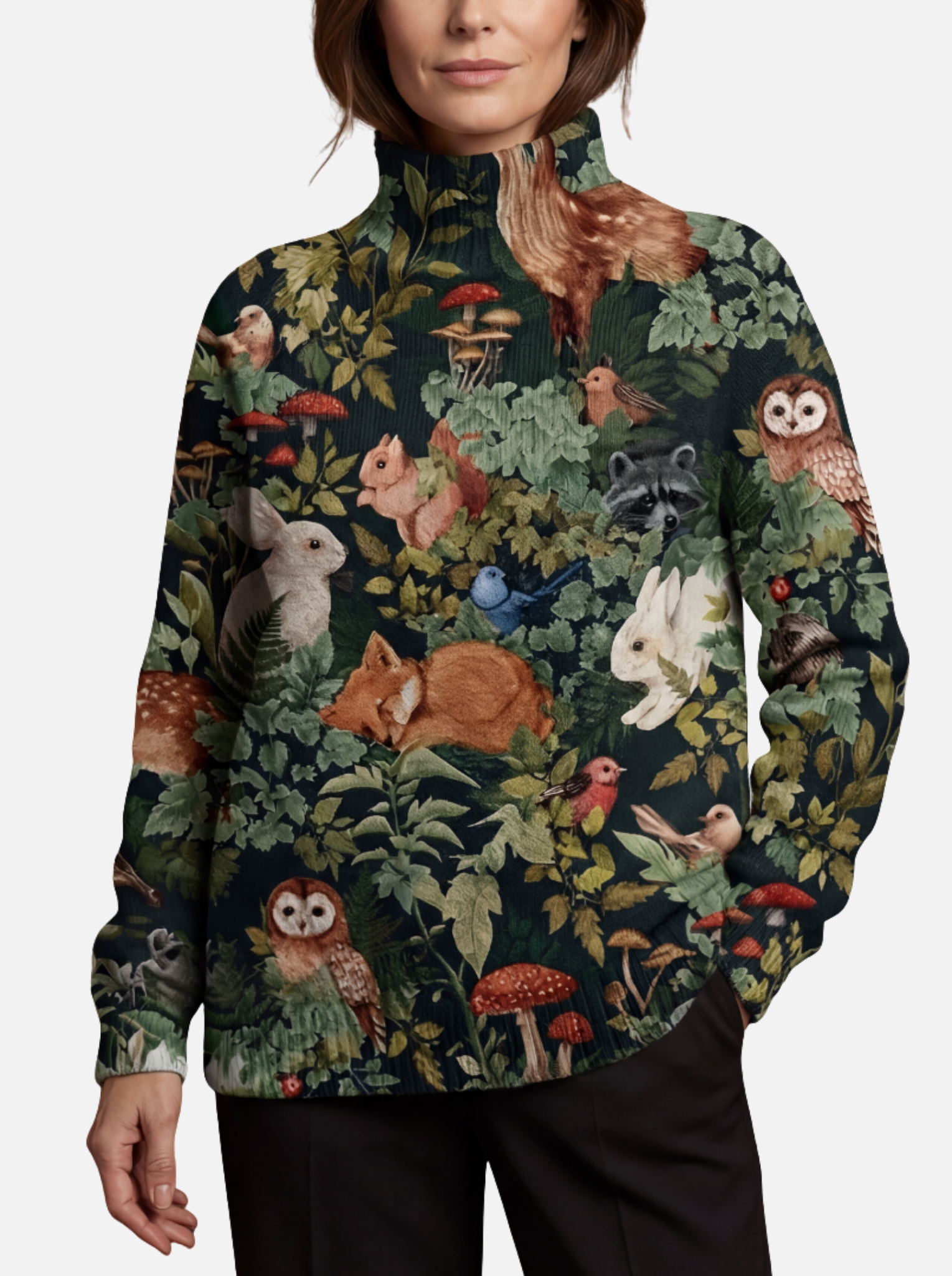 Luisa - Nachtwald-Rollkragenpullover