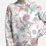 Helena - Pastell Blumen-Rollkragenpullover