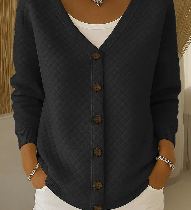 Susanne - Weiche Strickjacke in Schwarz