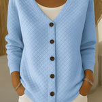 Susanne - Weiche Strickjacke in Blau