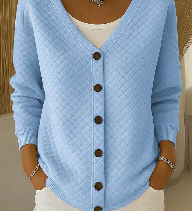 Susanne - Weiche Strickjacke in Blau