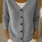Susanne - Weiche Strickjacke in Grau