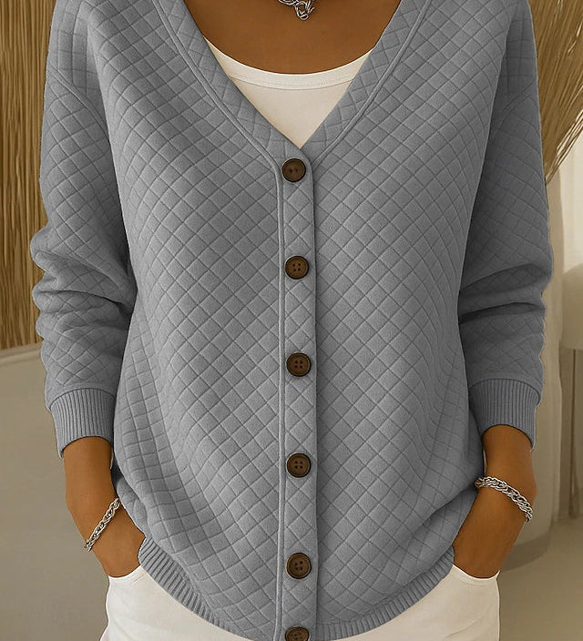 Susanne - Weiche Strickjacke in Grau