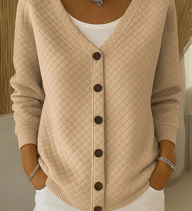 Susanne - Weiche Strickjacke in Khaki