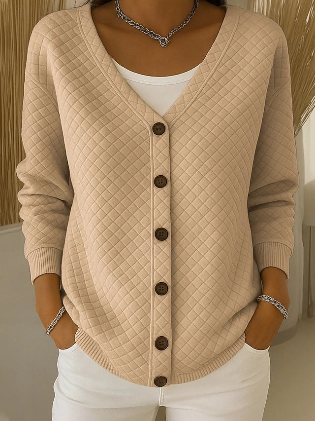 Susanne - Weiche Strickjacke in Khaki