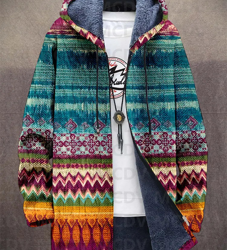 Jedda - Luxuriöse Kapuzenjacke mit künstlerischer Inspiration