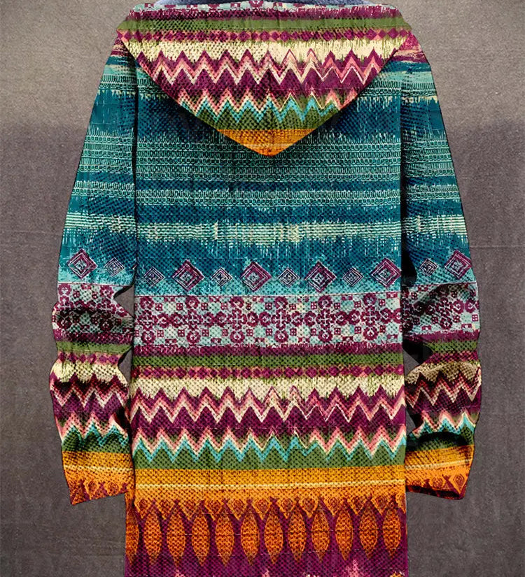 Jedda - Luxuriöse Kapuzenjacke mit künstlerischer Inspiration
