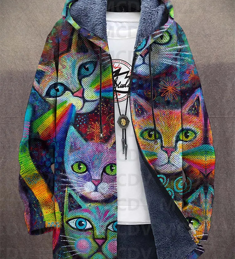 Kalanos - Luxuriöse Kapuzenjacke mit künstlerischer Inspiration