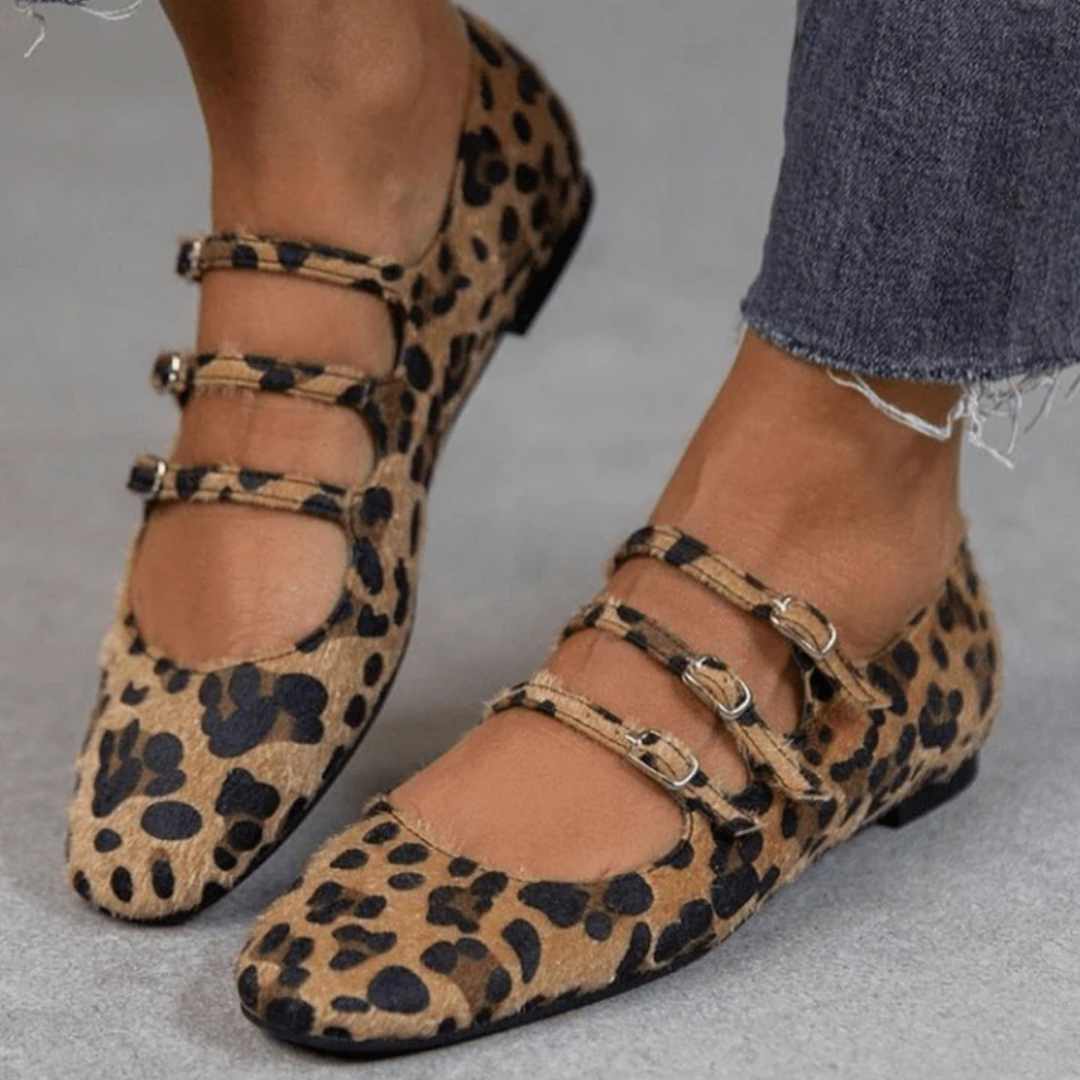 Beate - Mokassins im Animal-Look
