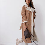 Bianca - Luxuriöser Teddymantel - Khaki
