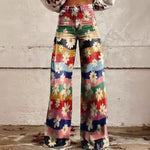 Monika - Lässige Boho-Hose mit Blumenmuster