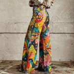 Katja - Weite Boho-Hose in Erdtönen