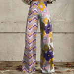 Simone - Weite Boho-Hose mit Kunst-Print