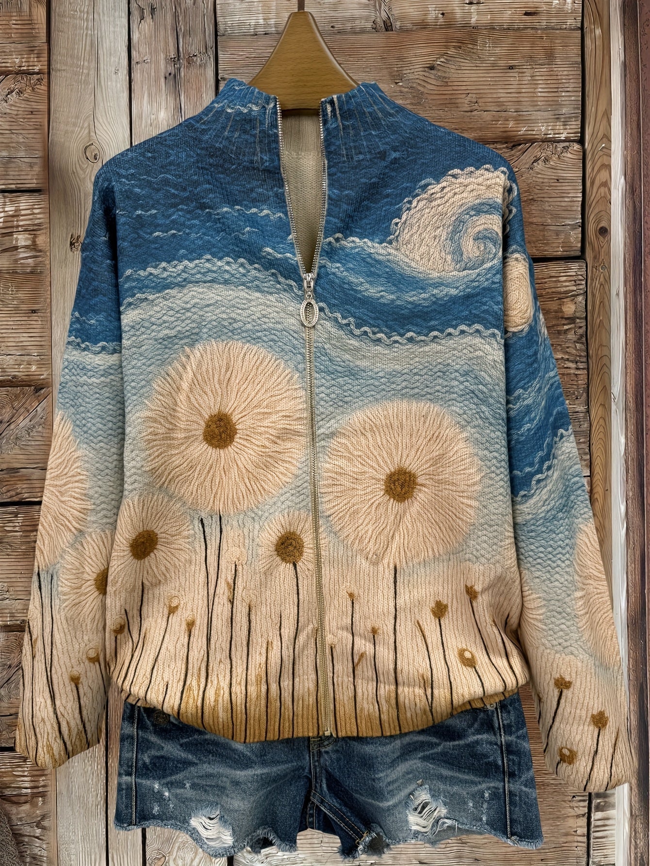 Franka - Cardigan mit Pusteblumen-Muster