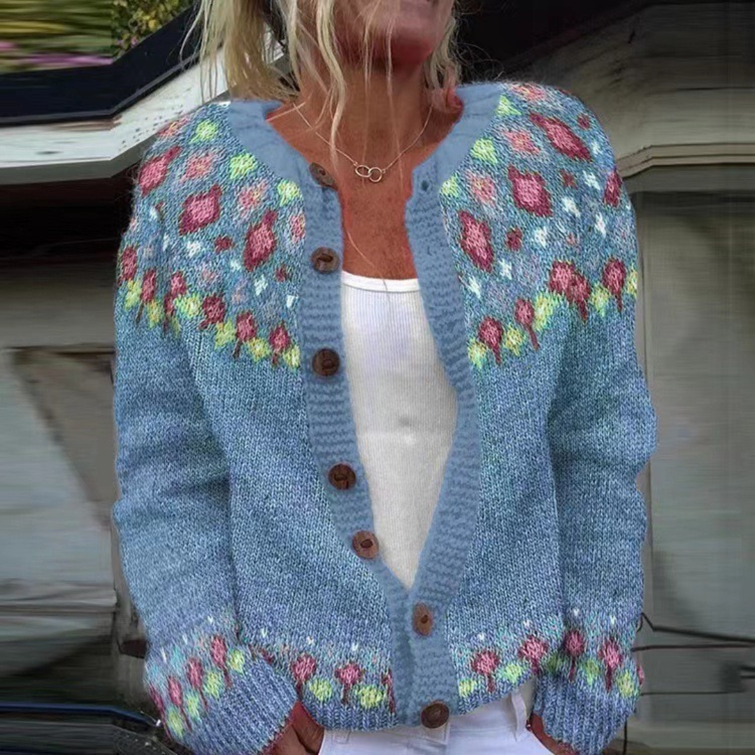 Siri - Folk-Strickjacke