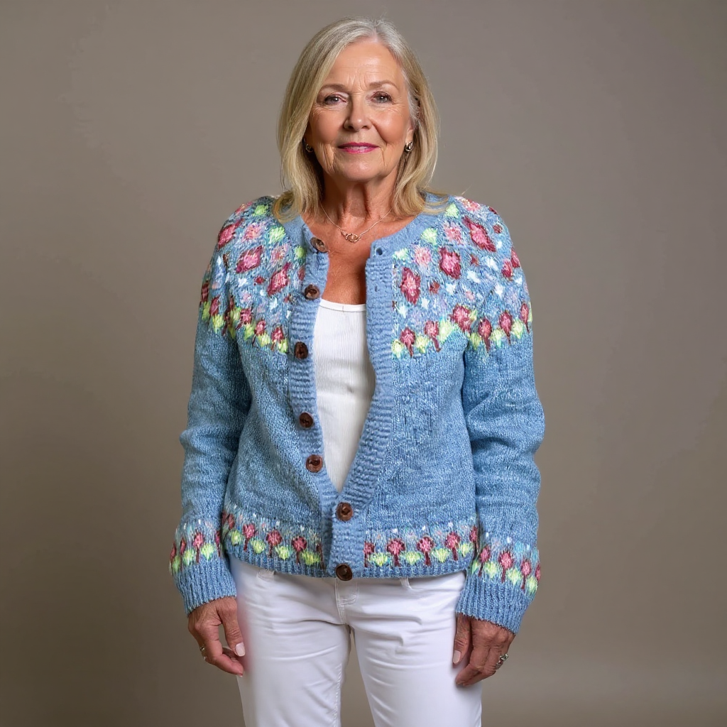 Siri - Folk-Strickjacke