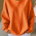 Alexandra - Pullover mit weitem Kragen in Orange