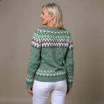 Lila - Fair-Isle-Strickjacke