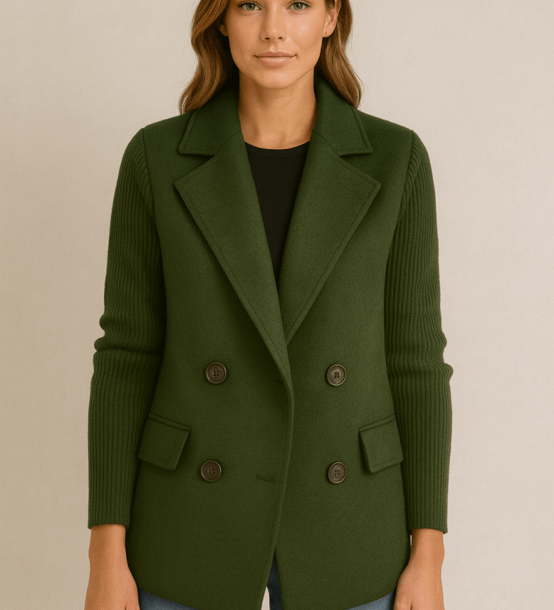 Nicole - Blazer mit Strickärmeln - Grün
