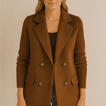 Nicole - Blazer mit Strickärmeln - Braun