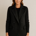 Nicole - Blazer mit Strickärmeln - Schwarz