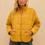 Yvonne - Leichte Steppjacke mit Reißverschluss - Gelb
