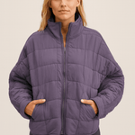 Yvonne - Leichte Steppjacke mit Reißverschluss - Lila